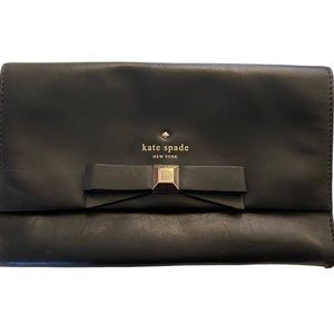 Kate Spade Clutch Handbag Black Leather RARE